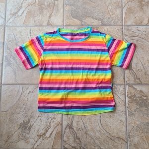 Pastel Rainbow Striped Colored T-Shirt